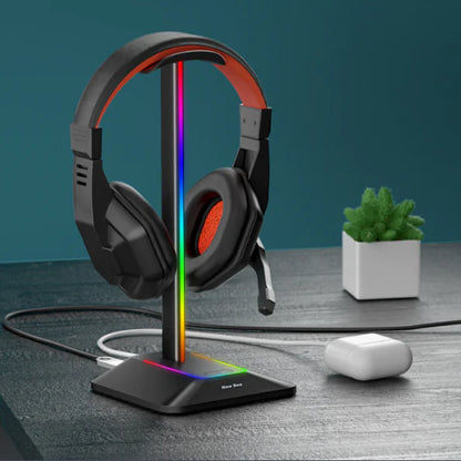 RGB Headphone Stand Dual Output